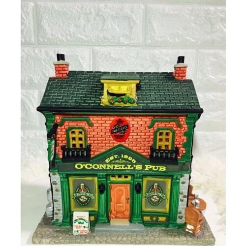 Porcelain Handcrafts European And American Town Bar Modern Living Room Ceramic Night Light House Ornaments Gift