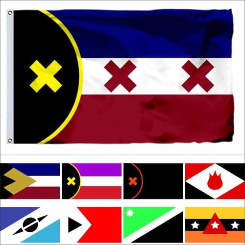 L'Manberg-Dream SMP Flag 3x5FT 90x150cm Custom High Quality Double Sided Printing Arctic Anarchist Commune Banner