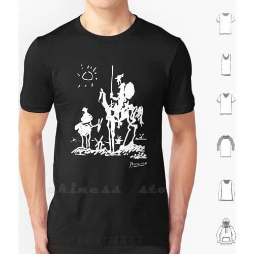 Pablo Picasso Don Quixote 1955 Artwork Shirt , Reproduction T Shirt Cotton DIY Print Picasso Cut Outs Joan Picasso