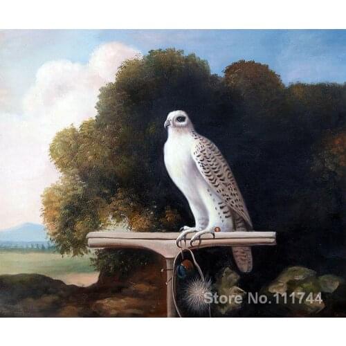 Birds art Greenland Falcon George Stubbs painting High quality Hand painted