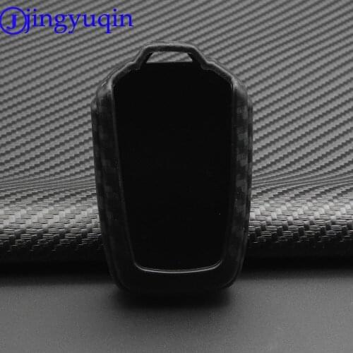 Jingyuqin Carbon Silicone Car Key Case 2 Buttons For Isuzu D-max / Mu-x 3.0 / X-series