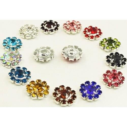2018 Round Rhinestone Embellishments Diy Shoe Decoration Buttons Handmade Decorative Diy Baby Clothing-12mm 10pcs Metal Buckles