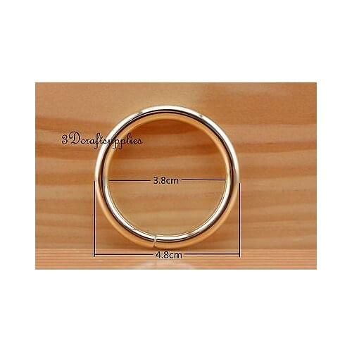 Metal O rings O-ring purse ring connector golden 38 mm 1 1/2 inch 10 pcs U178