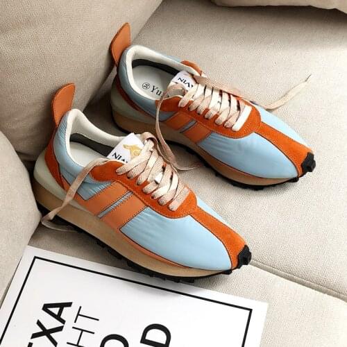 Fashion Patch Breathable Durable Retro Leisure Shoes For Ladies Women Sport Sneaker