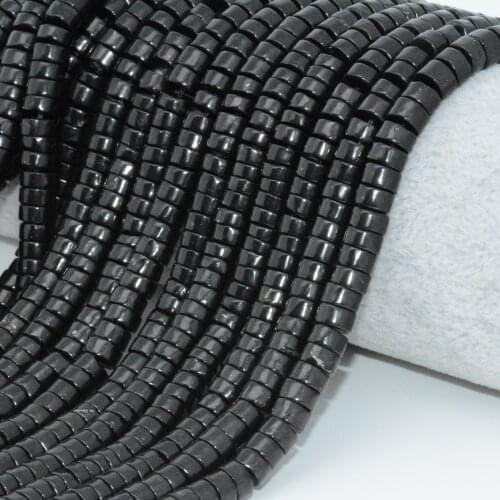 Natural Genunie shungite Loose Wheel Beads / Heishi Beads 3x6mm