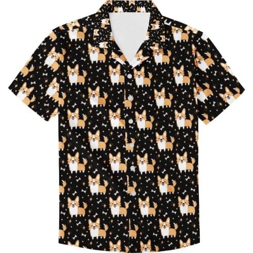 New Arrive Fashion Custom DIY Dog Pet Designed 3D Print Mens Casual Shirt Hawaii Customer DropShipping