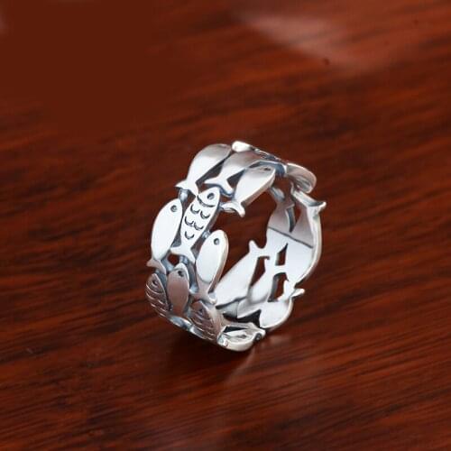 Original Design Bohemian Retro Fish Ring For Women Fashion Open Finger Rings Female Boho Jewelry