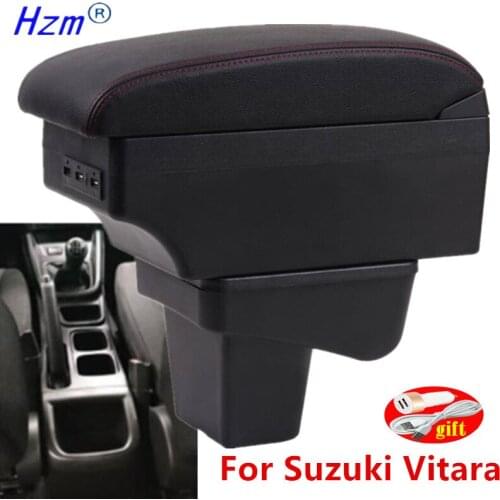 For Suzuki Vitara Armrest For Suzuki Vitara Retrofit parts dedicated Car Armrest Center Storage box USB Easy to install