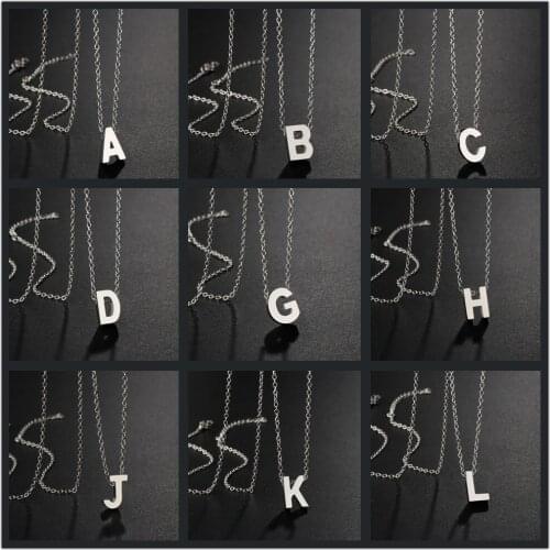 A-Z Alphabet Necklace Charm Initial Pendant Necklaces for Women Girls Kids Personalize Jewelry 26 Letter Collares