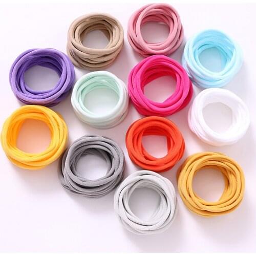 10 pcs/lot, Soft thicker stronger Nylon Headbands for DIY Hair Accessories, Nylon Elastic
