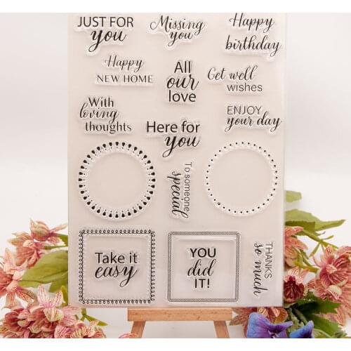 English Phrases Clear Stamp Transparent Silicone Seal for DIY Scrapbooking Card Making Photo Album Decoration Crafts Gift