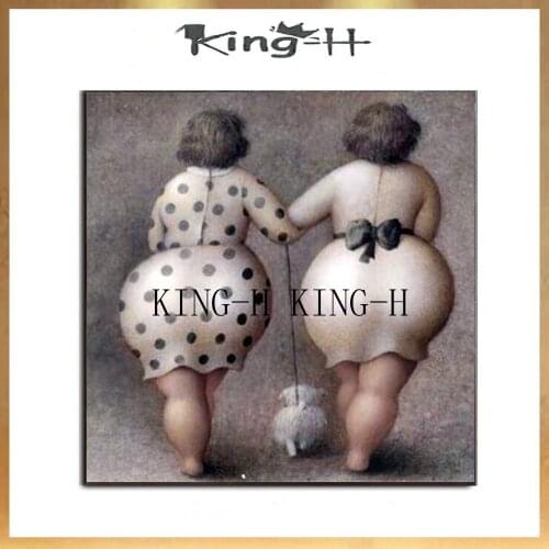 Hand-painted sexy woman big butt by a skilled artist on the canvas oil painting modern oil painting interesting characters