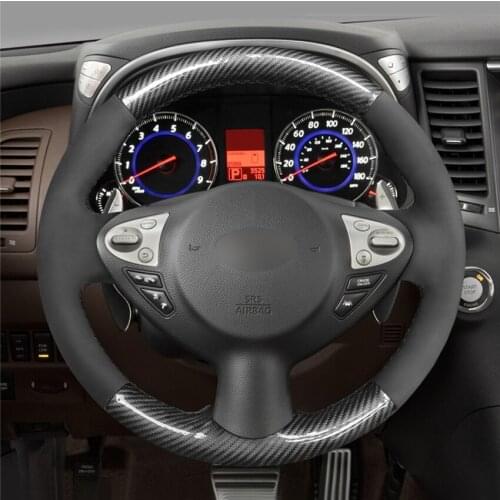 DIY Hand-stitched Customization Anti-Slip Wear-Resistant Steering Wheel Cover For Nissan Juke 370Z Note Car Interior Decoration