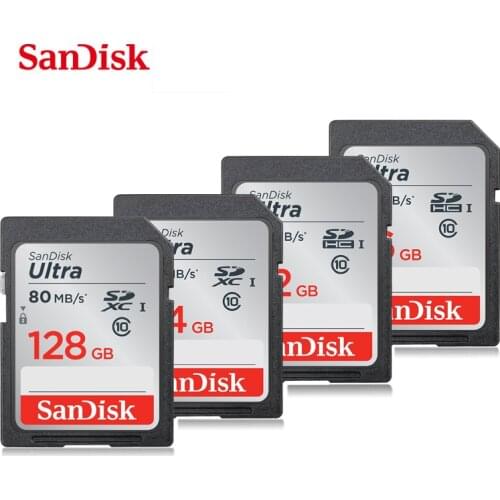 SanDisk SD Card 16gb 32gb 64gb 128gb Ultra Class 10 SDHC/SDXC UHS-I Memory Card Up to 80MB Cartao de Memoria for Digital Camera