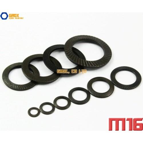 30 Pieces M16 Flat Lock Washer Shakeproof Washer 8.8 Grade Alloy Steel