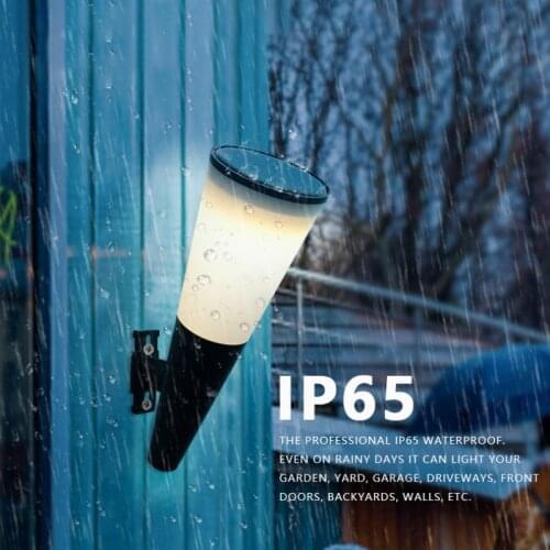 Solar LED Wall Light Outdoor Lamp Garden Balcony Stairs Patio Decoration Lights Modern Torch Design Selectable Lighting