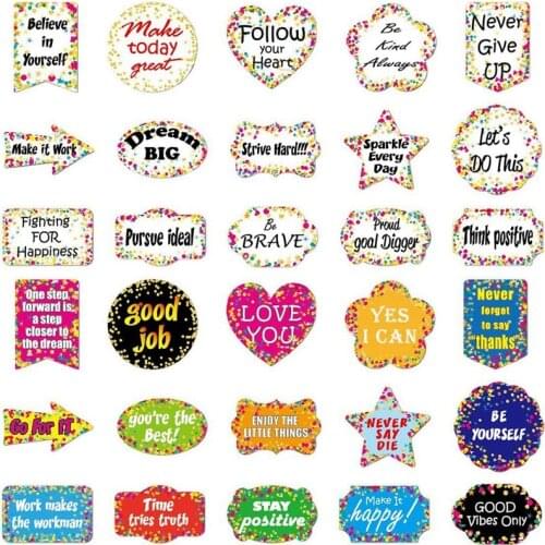30PCS Inspirational Sticker,Waterproof Motivational Sticker for Water Bottle,Notebook,Hydro Flasks,Bicycles,Luggage