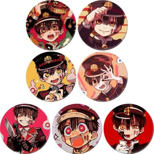 Japan Anime Jibaku Shounen Hanako-kun Nene Yashiro Teru Minamoto Hanako Cosplay Bedge Cartoon Bags Badge Button Brooch Pin