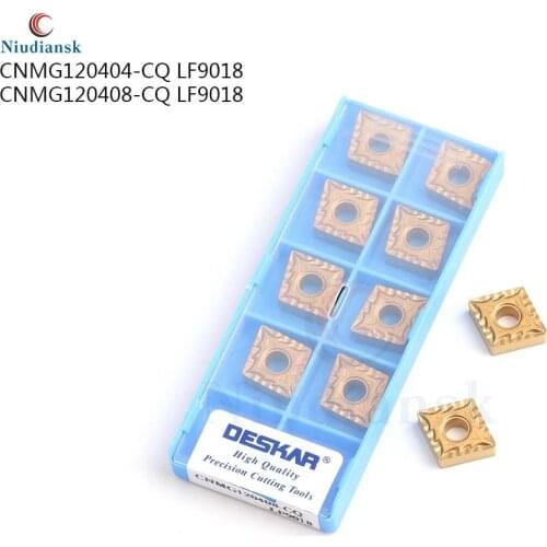 10PCS high quality genuine CNMG120404-CQ LF9018 CNMG120408-CQ LF9018 external turning tool carbide insert CNC lathe turning tool