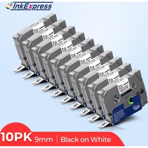 10PK 9mm TZe-FX221 Tape For Brother Flexible ID Tapes TZe FX221 tze-fx221 tape For Brother P touch PT-E110 PT-H100P Label Maker