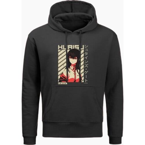 Fashion Steins Gate 0 Makise Kurisu Japanese Anime Print Hoodie Men Autumn Hip Hop Hoodies Winter Harajuku Streetwear Sportswear