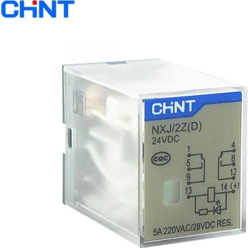 5pcs/lot CHINT General Mini Plug-in Relay NXJ-2Z NXJ-3Z NXJ-4Z with Indicator HH52P HH54P MY2 MY3 MY4