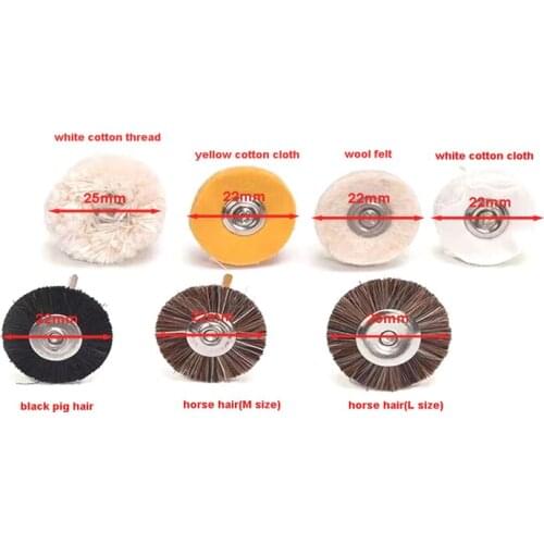 50PCS Dental Assorted Polishing Brushes Wheel Polishers with handle for Rotary Tools Shank Diameter 2.35mm