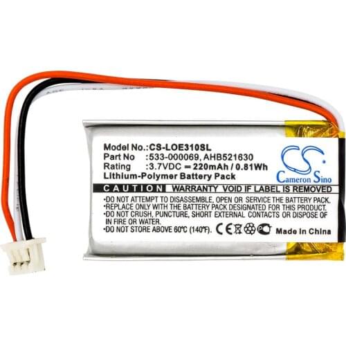Cameron Sino 220mah battery for LOGITECH UE310 UE3500 UE4500 533-000069 AHB521630 batteries
