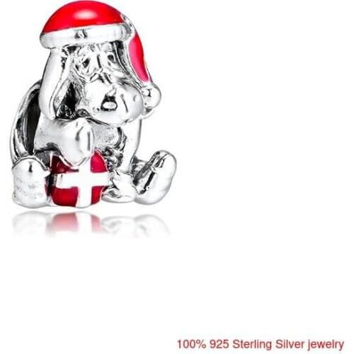 Bracelets Beads For Jewelry Making Eeyore Christmas Charm Authentic 925 Silver Jewelry Fits Charms Bracelets For Woman