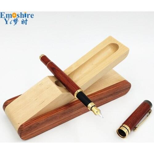 Emoshire Wooden Folding Pen Box Company High-end Business Gifts Custom LOGO Fountain Pen Best Quality Fountain Pen Sets P219