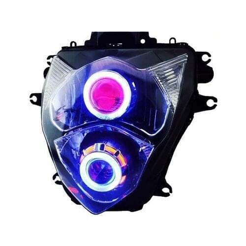 Motorcycle Headlight Assembly For Suzuki GSX650F 2008 2009 2010 2011 Head Lamp LED lens projector angel eye demon eyes headlamp