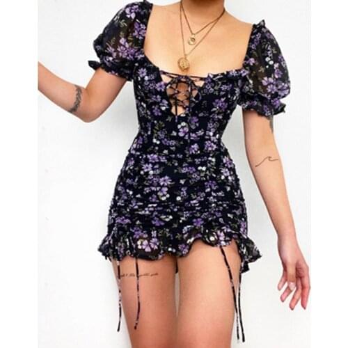 FUFUCAILLM Summer Short Sleeve Dresses