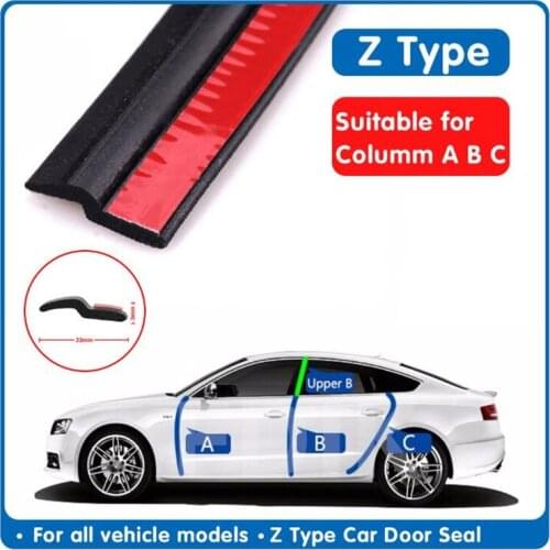 Door Seal For Cars Sealing Rubber Strip Z-Shaped Seals For Auto anti-scratch Car Sound Insulation Headlight Sealant weatherstrip