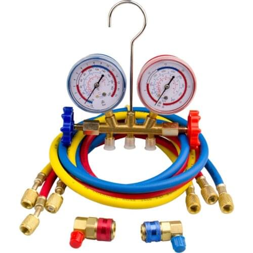 Refrigeration Air Conditioning AC Diagnostic Manifold Gauges R134a R502a R22 R12