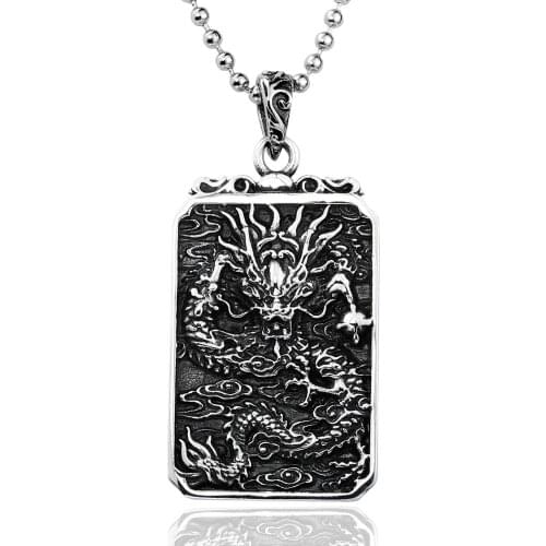 Cool punk biker amulet pendant necklace stainless steel rock unique gift jewelry