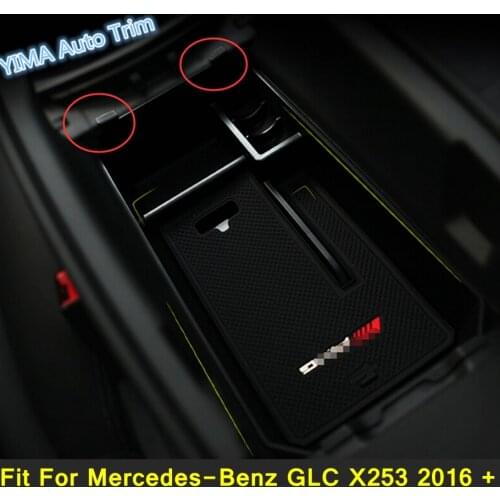 Lapetus Central Middle Armrest Container Box Storage Pallet Kit For Mercedes-Benz GLC X253 2016 - 2021 Plastic Accessories