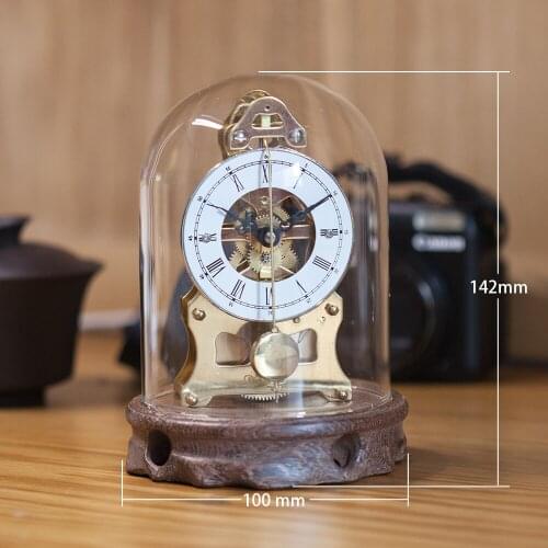 Nordic Mechanical Antique Table Clock Metal Gear Gold Fine Copper Time Telling Seat Decorations for Home Office Decoration 50