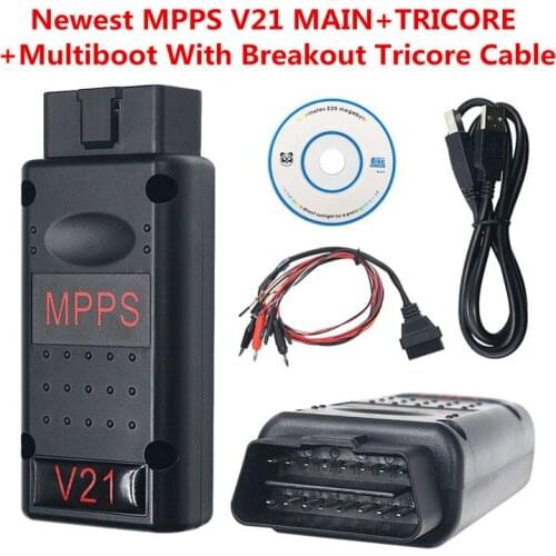 2021 Newest MPPS V21 MAIN + TRICORE + MULTIBOOT Ecu Chip With Breakout Tricore Cable MPPS V21 MPPS V18 ECU Chip Tuning Scanner