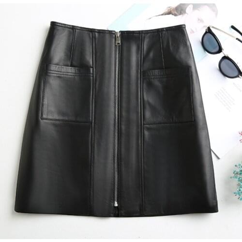 New Arrival Short Skirt 100% Sheepskin Genuine Leather Fashion Real Sheepskin Skirt Female Short High Waist Skirts Leather