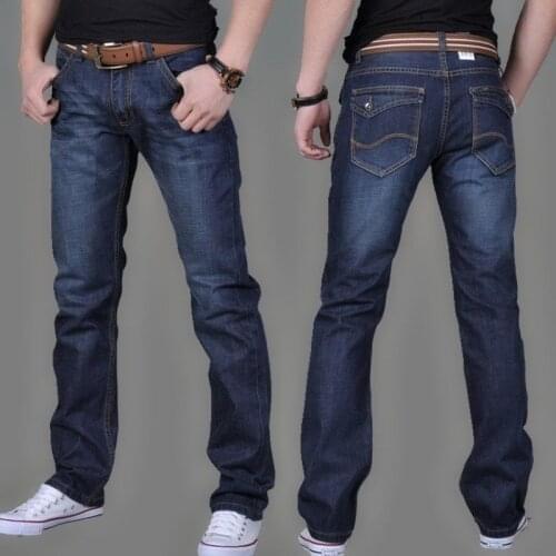 New Summer Mens Baggy Pants Classic Straight Jeans Elastic Men Stretch-fit Thin Jeans Business Casual Denim Trousers Plus Size