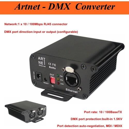 New Bidirectional signal converter DMX512 Output RJ45 Net Connectors DJ equipment For Disco Karaoke KTV Party Bar Meeting Speech