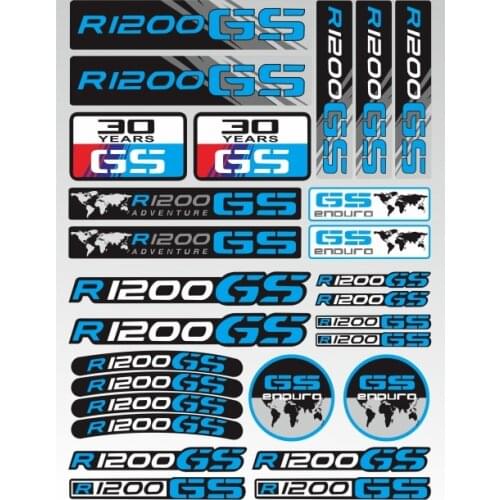 Motorcycle For BMW R1200GS r1200gs With LOGO Sticker Body Reflective Waterproof Body Fuel Tank Tail Box Logo Decals Stickers Kit