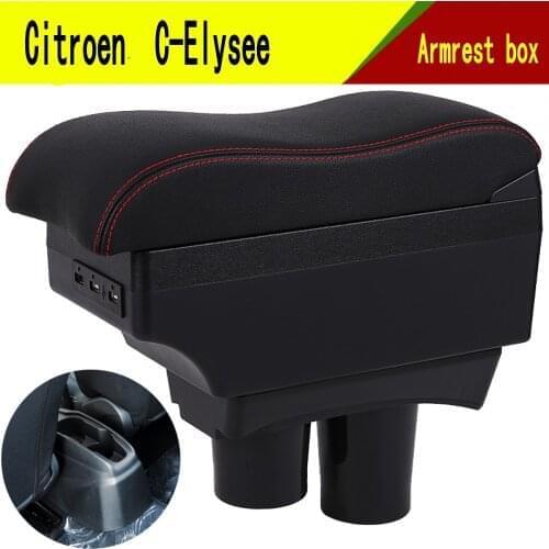 For Car Citroen c-elysee Peugeot 301 Armrest Box central Store content Storage arm support elbow rest