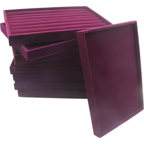 350*240*30mm purple color Jewelry Packaging Display Trays The Soft Velvet pendant Jewelry Earring Necklace Pendant Bracelet Tray