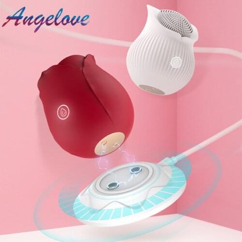 Rose Vibrator Vagina Sucking G-spot Intimate Nipple Sucker Vibrating Licking Clitoris Stimulation Powerful Sex Toys for Adult 18
