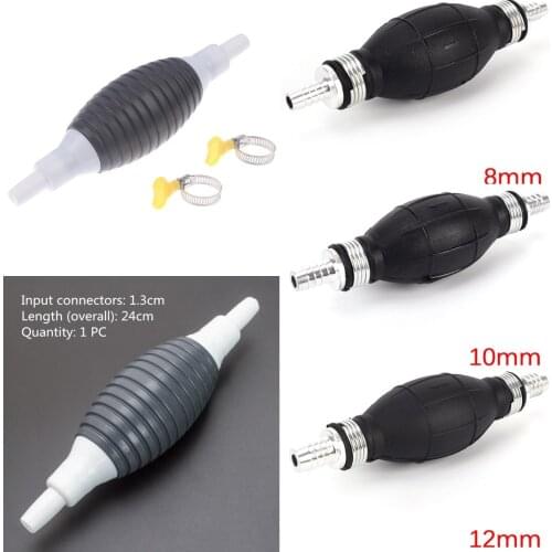 Car Motorcycle Boat Manual Fuel Pump Line Hand Primer Bulb Water Oil Gasoline Petrol Diesel Liquid Transfer