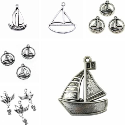 Sejuani diy charms for jewelry making kit pendant for bracelet jewelry accessories Sailing Boat Round Boat Charms