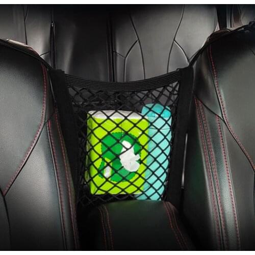 Net Grid Pocket Holder Car Accessories Trunk Storage Bag Mesh Net Auto Styling Interior Organizer Stuff Netting