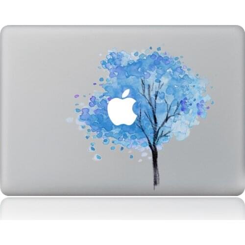 Blue pigment tree Vinyl Decal Laptop Sticker for macbook Pro Air 13 inch Cartoon laptop Skin shell for mac book