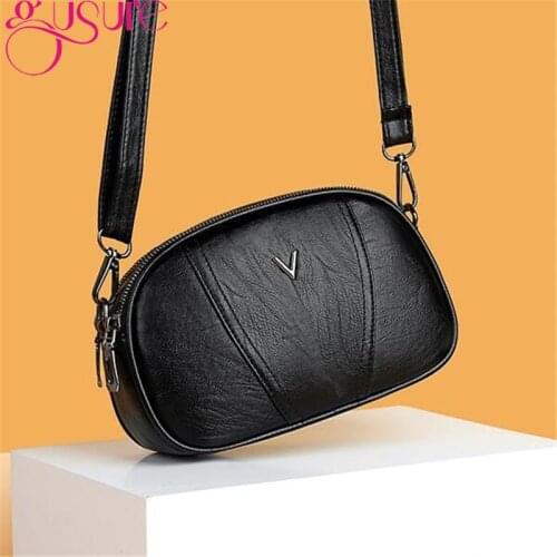 Gusure Women Crossbody Bags Fashion Design Double Pocket Small Purse Messenger Shoulder Bag for Female Summer Mini Sling Bags